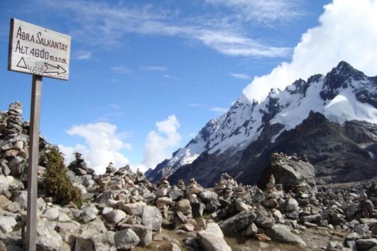 Hoogste punt Salkantay trektocht Peru