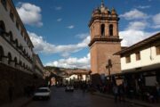 Colonial houses and church in Cusco