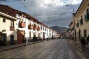 Colonial street in Cusco