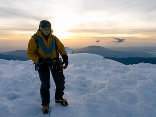 Cayambe Mountain summit Ecuador