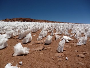 Ice on Salar tour Bolivia